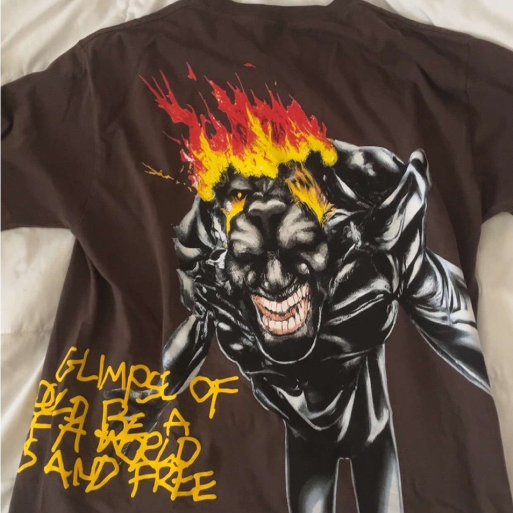 Travis Scott Brown Graphic Tee